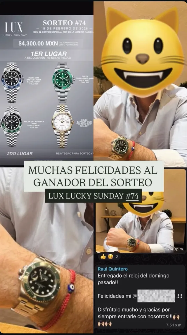 Ganador de un sorteo de Alpha Luxury con su reloj (3)