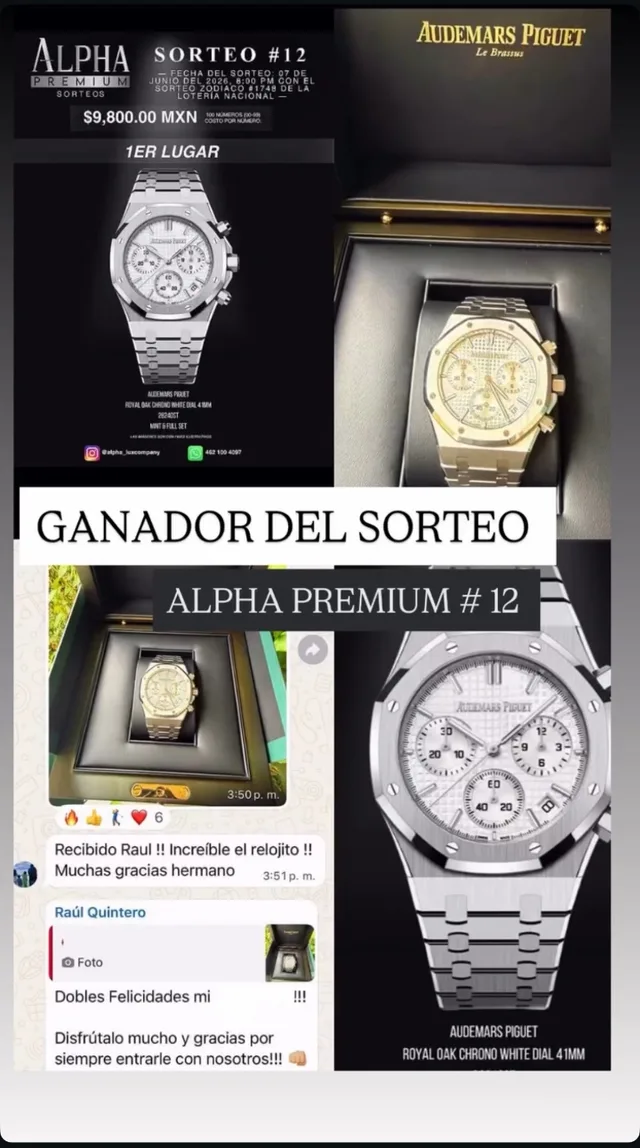 Ganador de un sorteo de Alpha Luxury con su reloj (11)